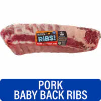 Kroger® Natural Pork Baby Back Ribs about 3 pounds