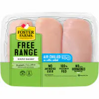 Foster Farms Free Range Simply Raised Boneless Skinless Chicken Breast Fillets