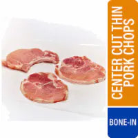 Thin Bone In Center Cut Pork Chops 1 lb