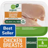 Simple Truth Organic® Boneless & Skinless Fresh Organic Chicken Breasts about 1.3 pounds