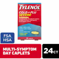 Tylenol Cold + Flu Severe Pain Reliever & Fever Reducer Acetaminophen Caplets 24 ct