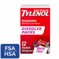Tylenol Extra Strength Dissolve Packs With Acetaminophen, Berry 12 ct