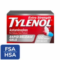 Tylenol Extra Strength Acetaminophen Rapid Release Gels 100 ct