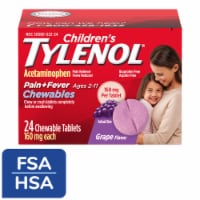 Children's Tylenol Chewables With 160 Mg Acetaminophen, Grape 24 ct