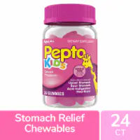 Pepto-Bismol Kids Regular Strength Multi-Symptom Stomach Gummy Bubble Gum 24ct