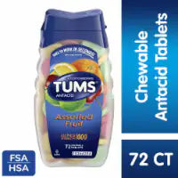 TUMS Ultra Strength Assorted Fruit Chewable Antacid Tablets 72ct