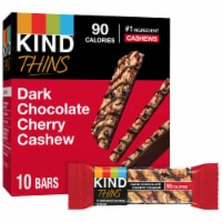 KIND Thins Dark Chocolate Cherry Cashew Fruit and Nut Bars 10 Bars