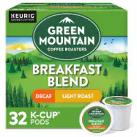 Green Mountain Coffee Roasters® Decaf Breakfast Blend Light Roast K-Cup Coffee Pods 32 ct
