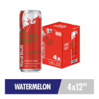 Red Bull Red Edition Watermelon Energy Drink Multipack Cans 4 pk / 12 fl oz