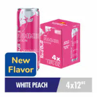 Red Bull Peach Edition Energy Drink White Peach Multipack 4 pk / 12 fl oz