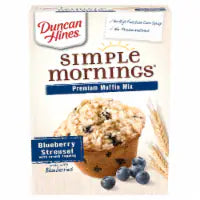 Duncan Hines Simple Mornings Blueberry Streusel Premium Muffin Mix 20.500 OZ