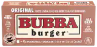 Bubba Burger® Original All Beef Burgers 6 ct / 2 lb