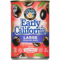 Early California Large Pitted Black Ripe Olives 6 oz