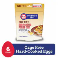 Eggland's Best Cage Free Hard Cooked Peeled Eggs 6 count