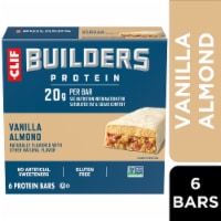 CLIF BUILDERS Vanilla Almond 20g Protein Bars 6 ct