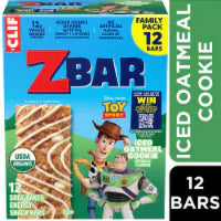 Zbar Iced Oatmeal Cookie Organic Soft-Baked Energy Snack Granola Bars 12 ct