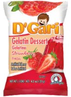 D'Gari Strawberry Gelatin Dessert Mix 4.2 oz