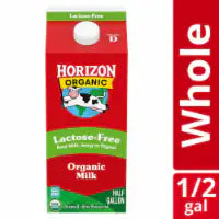 Horizon Organic Lactose Free Milk - Whole Milk 1/2 gal