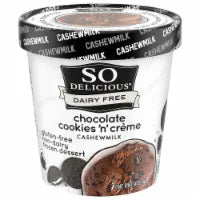 SO Delicious Dairy Free Chocolate Cookies 'N' Cream with Cashew Milk Base Frozen Dessert Pint