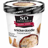 SO Delicious Dairy Free Snickerdoodle with Cashew Milk Base Frozen Dessert Pint
