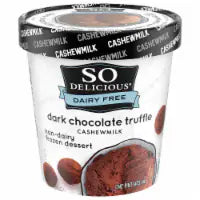 SO Delicious Dark Chocolate Truffle with Cashew Milk Base Frozen Dessert Pint