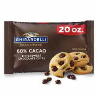 Ghirardelli 60% Cacao Bittersweet Chocolate Premium Baking Chips 20 Ounces