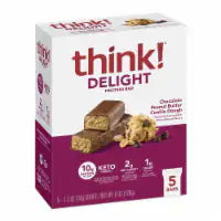 think! Delights Chocolate Peanut Butter Cookie Dough Bars 5ct