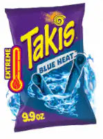 Takis Blue Heat Hot Chili Pepper Rolled Tortilla Chips 9.9 oz