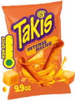 Takis Intense Nacho Cheese Rolled Tortilla Chips 9.9 oz