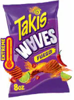 Takis Fuego Waves Hot Chili Pepper & Lime Wavy Potato Chips 8 oz