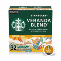 Starbucks Veranda Blend Hot or Iced Coffee Blonde Roast K-Cup Coffee Pods 32 ct