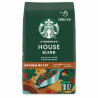 STARBUCKS House Blend Medium Roast Ground Coffee 1.125 LB