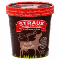 Straus Family Organic Dutch Chocolate Ice Cream 1 Pint