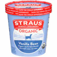 Straus Family Organic Vanilla Bean Ice Cream 1 Pint
