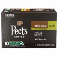 Peet's® Decaf House Blend Dark Roast K-Cup® Coffee Pods 10 ct