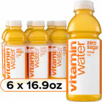 vitaminwater® Zero Sugar Rise Orange Flavored Water Beverage Bottles 6 bottles / 16.9 fl oz