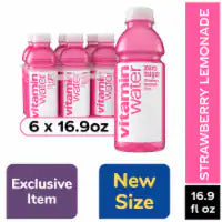 vitaminwater® Zero Sugar Shine Strawberry Lemonade Flavored Water Beverage Bottles 6 pk / 16.9 fl oz