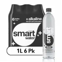 smartwater® Alkaline with Antioxidant Water Bottles 6 pk / 33.8 fl oz