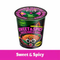 Bibigo Sweet & Spicy Korean-Style Sauced Instant Ramyun Noodles 3.42 oz