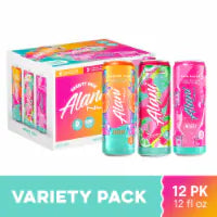Alani Energy Drink Variety Pack, Orange Kiss, Cherry Twist, Pink Slush 12 fl oz (Pack of 12)