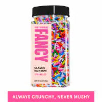 Fancy Sprinkles® Crunchy Jimmies® Classic Rainbow Dessert Sprinkles 3.8 oz