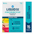 Liquid I.V. Hydration Multiplier Zero Sugar Electrolytes 3 Flavor Assortment Drink Mix Packets 15 count