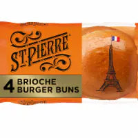 St Pierre Brioche Burger Buns 4 ct / 7 oz