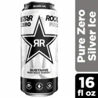 Rockstar® Pure Zero Silver Ice Energy Drink Can 16 fl oz