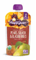 Happy Baby® Organics Clearly Crafted Stage 2 Pears Squash & Blackberries Baby 4 oz Food Pouch
