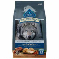 Blue Buffalo Wilderness Adult High-Protein Dry Dog Food Wholesome Grains Natural Ingredients 4.5LBs
