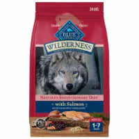 Blue Buffalo Wilderness Adult High-Protein Dry Dog Food Natural Salmon with Wholesome Grains 24 lb