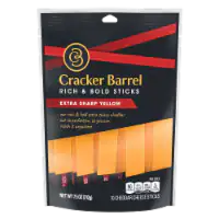 Cracker Barrel Extra Sharp Cheddar Cheese Sticks 10 ct / 0.75 oz