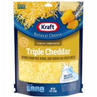 Kraft Triple Cheddar Finely Shredded Natural Cheese Bag 8 oz
