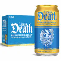 Liquid Death, Blueberry Buzzsaw Iced Tea, Blueberry Flavored Black Tea 6 ct / 12 fl oz